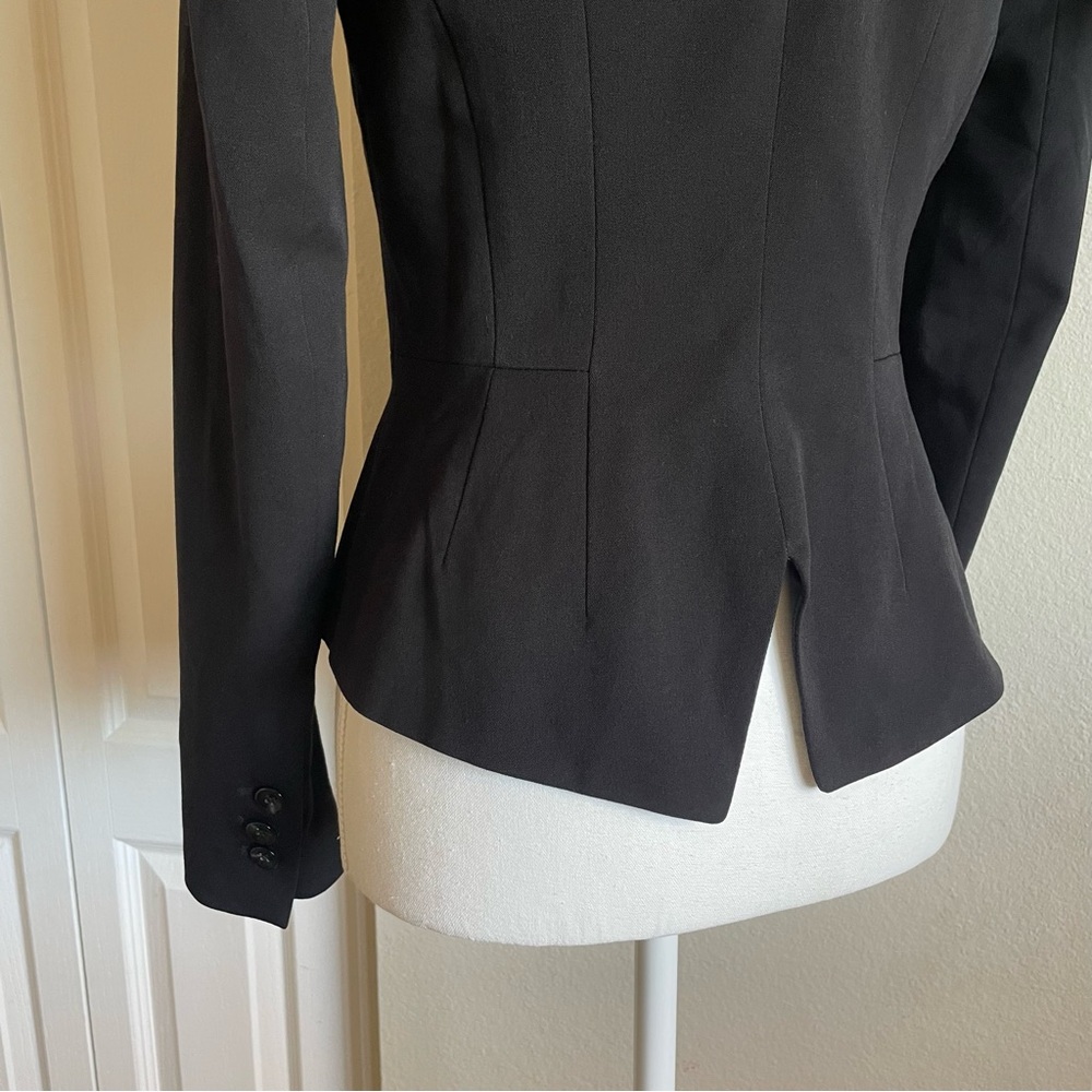 WHBM Blazer Women’s XS Black Long Sleeve One Button Career Gorpcore Office Chic - Picture 9 of 16